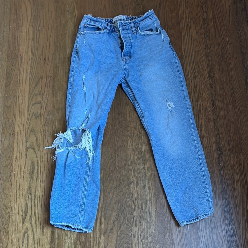 Abercrombie & fitch the dad high rise curve love Jean size 27/4
